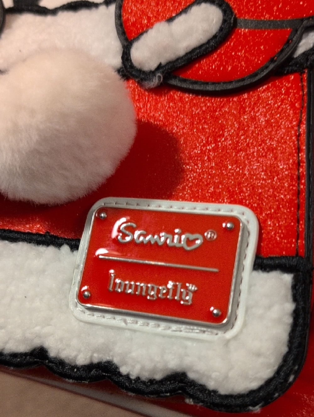 Loungefly Sanrio My Melody Christmas Holiday Mini Backpack in Red & White - Picture 7 of 11